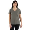 Γυναικείο T-shirt Tencel με χαλαρή εφαρμογή, ελαφρύ, αναπνεύσιμο και με V-neck