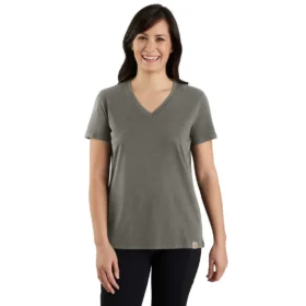 Γυναικείο T-shirt Tencel με χαλαρή εφαρμογή, ελαφρύ, αναπνεύσιμο και με V-neck