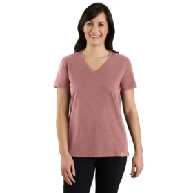 Γυναικείο T-shirt Tencel με χαλαρή εφαρμογή, ελαφρύ, αναπνεύσιμο και με V-neck