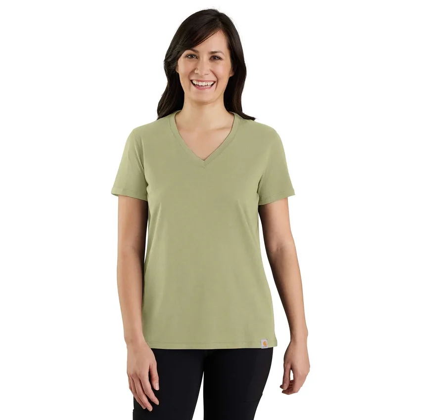 Γυναικείο T-shirt Tencel με χαλαρή εφαρμογή, ελαφρύ, αναπνεύσιμο και με V-neck