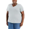 Γυναικείο T-shirt Tencel με χαλαρή εφαρμογή, ελαφρύ, αναπνεύσιμο και με V-neck