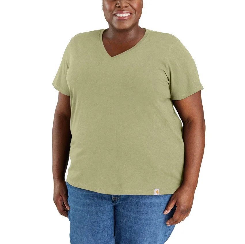Γυναικείο T-shirt Tencel με χαλαρή εφαρμογή, ελαφρύ, αναπνεύσιμο και με V-neck