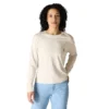 Γυναικείο T-shirt Tencel με φαρδιά εφαρμογή, μακριά μανίκια, στρογγυλή λαιμόκοψη και τσέπη