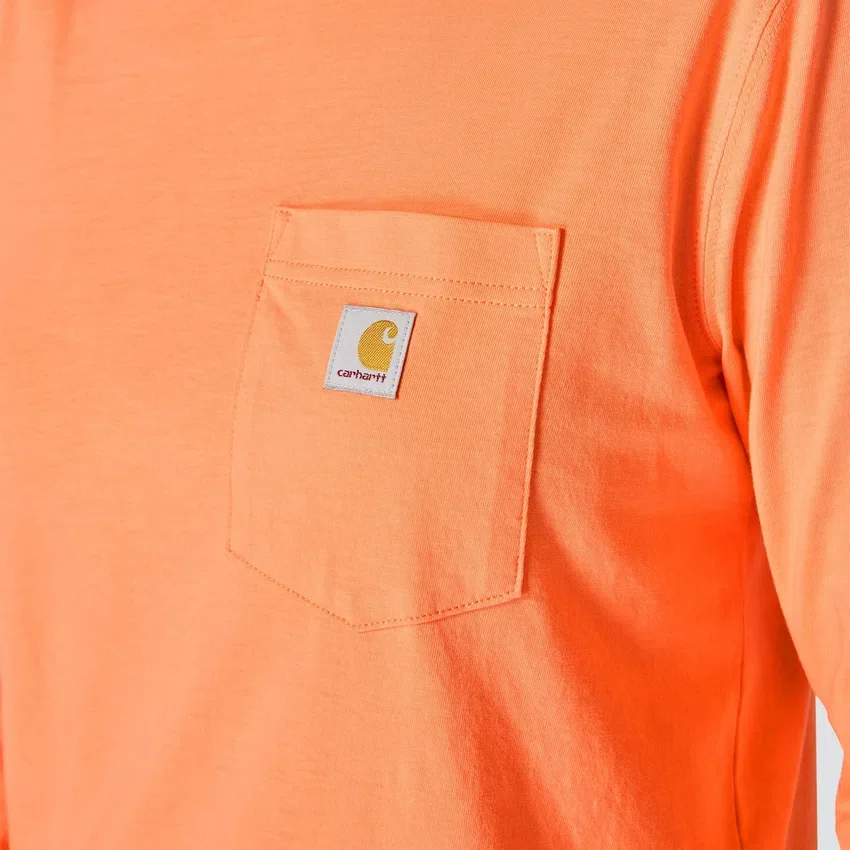 Γυναικείο T-shirt Tencel με φαρδιά εφαρμογή, μακριά μανίκια, στρογγυλή λαιμόκοψη και τσέπη