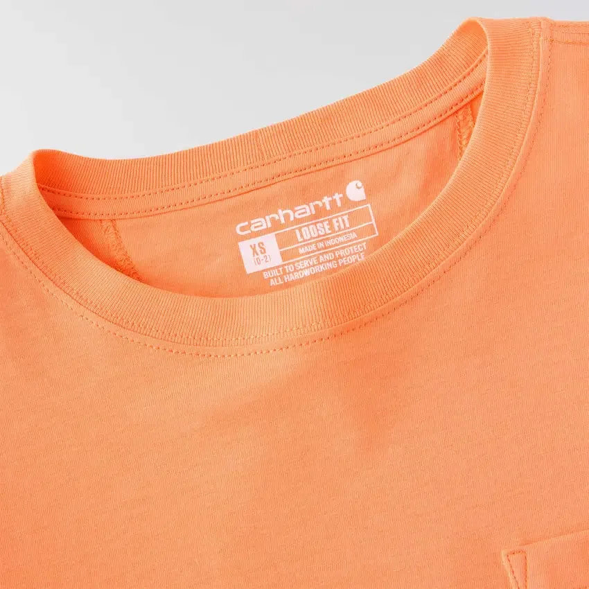 Γυναικείο T-shirt Tencel με φαρδιά εφαρμογή, μακριά μανίκια, στρογγυλή λαιμόκοψη και τσέπη