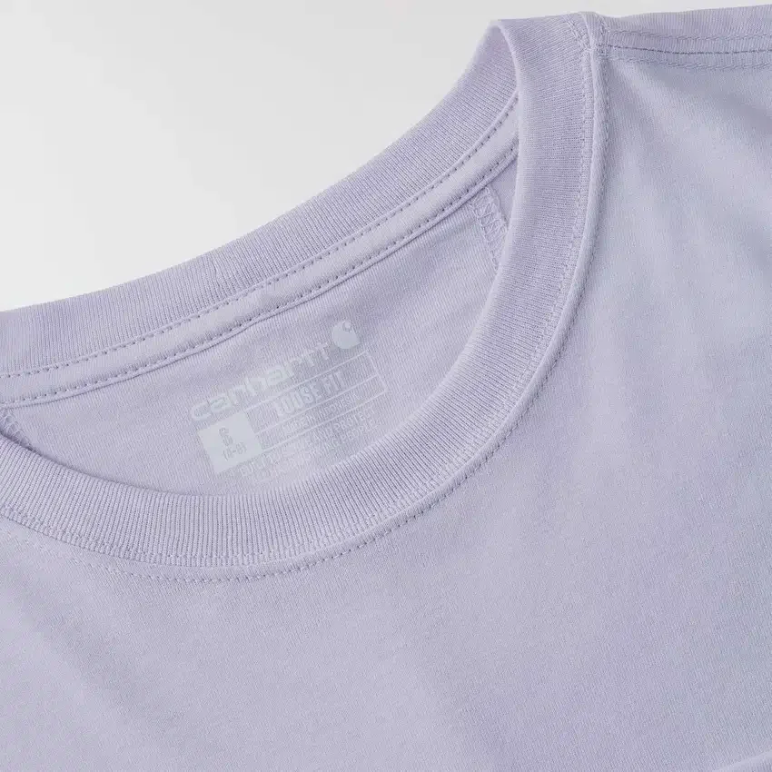 Γυναικείο T-shirt Tencel με φαρδιά εφαρμογή, μακριά μανίκια, στρογγυλή λαιμόκοψη και τσέπη