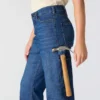 Γυναικείο τζιν εργασίας Carpenter με μεσαίο ύψος μέσης και ελαστικότητα