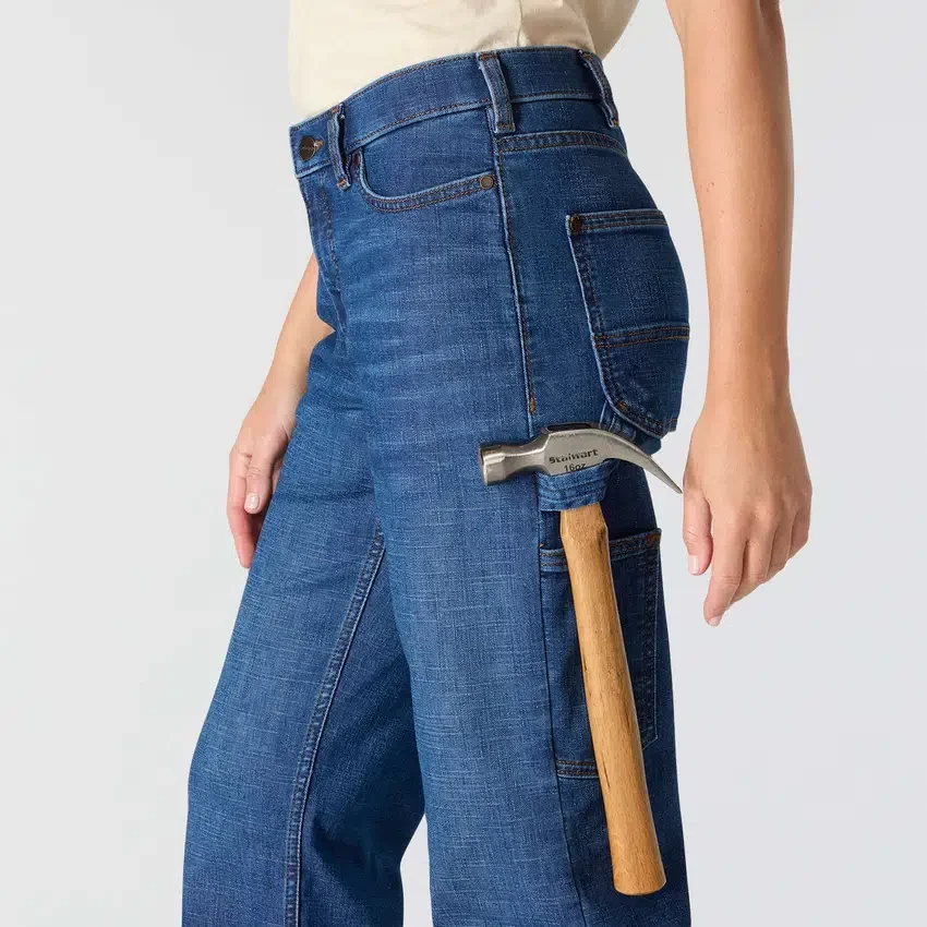 Γυναικείο τζιν εργασίας Carpenter με μεσαίο ύψος μέσης και ελαστικότητα