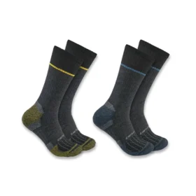 Κάλτσες Carhartt Force® με ατσάλινο δάκτυλο, μεσαίου βάρους, σε πακέτο των 2