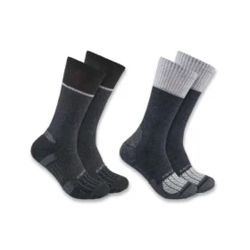 Κάλτσες Carhartt Force® με ατσάλινο δάκτυλο, μεσαίου βάρους, σε πακέτο των 2