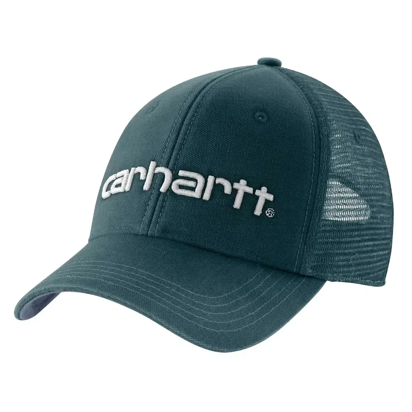 Καπέλο Trucker από καμβά με πλέγμα στην πίσω πλευρά και λογότυπο