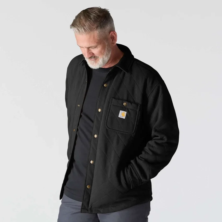 Rain Defender® Φαρδιά εφαρμογή, βαρύ καπιτονέ πουκάμισο-τζάκετ με κουμπιά μπροστά