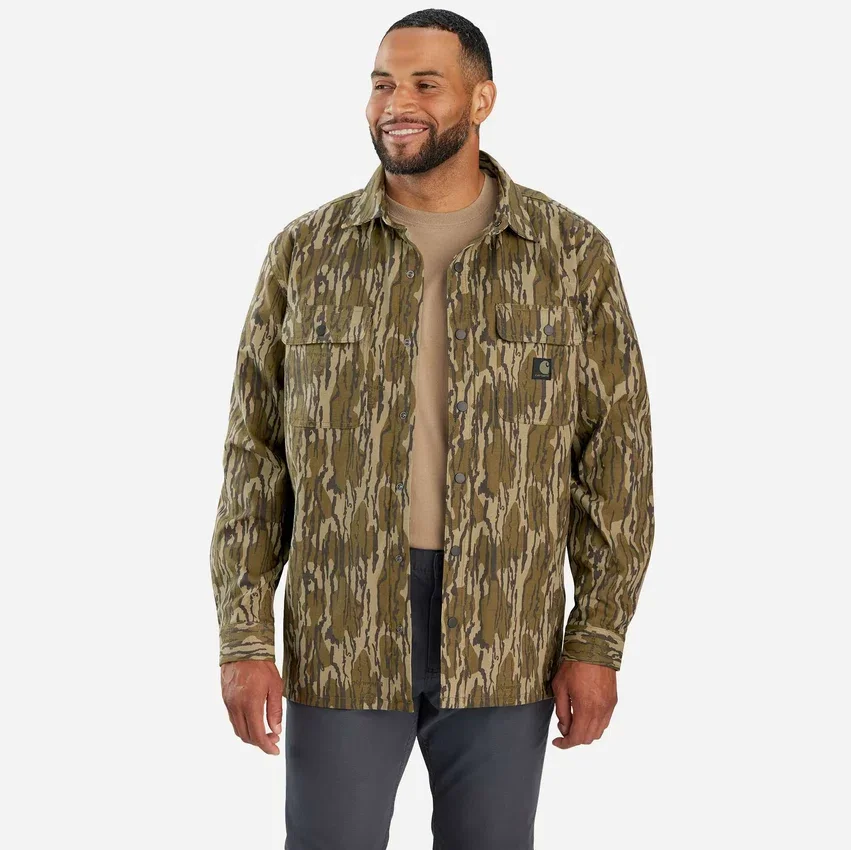 Rugged Flex® Φαρδιά εφαρμογή, καμουφλάζ πουκάμισο-τζάκετ από καμβά με επένδυση από φλις